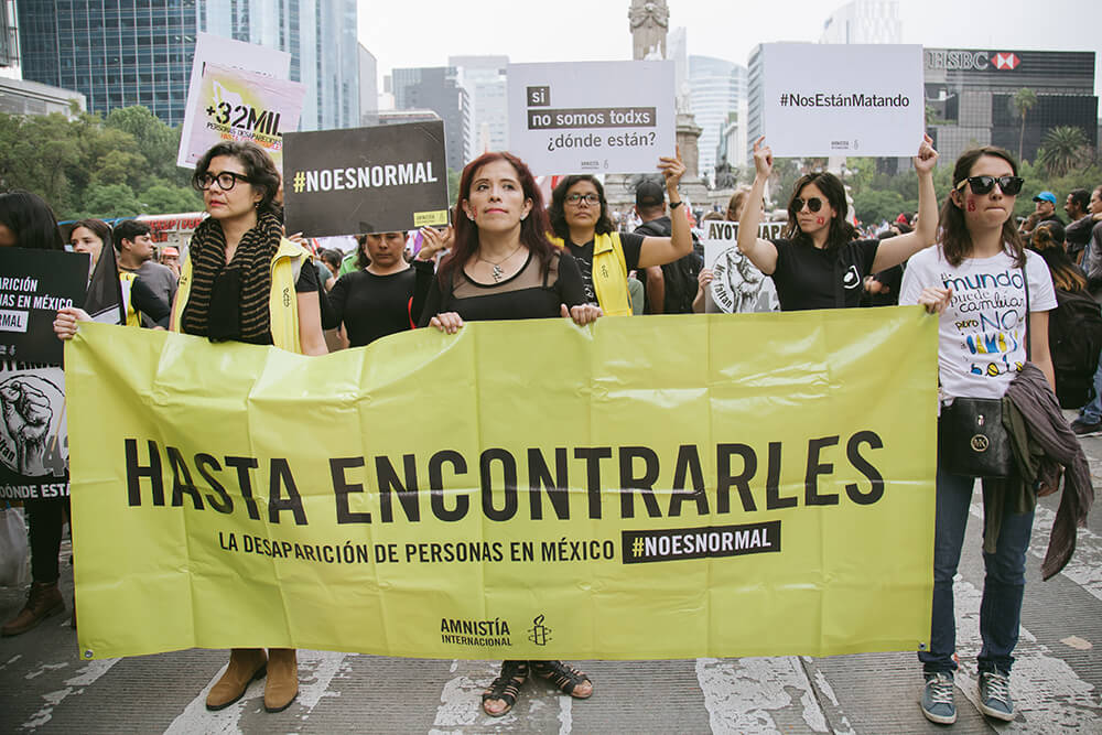 Manifestación en el Día Internacional de las Víctimas de Desapariciones Forzadas. © Itzel Plascencia López