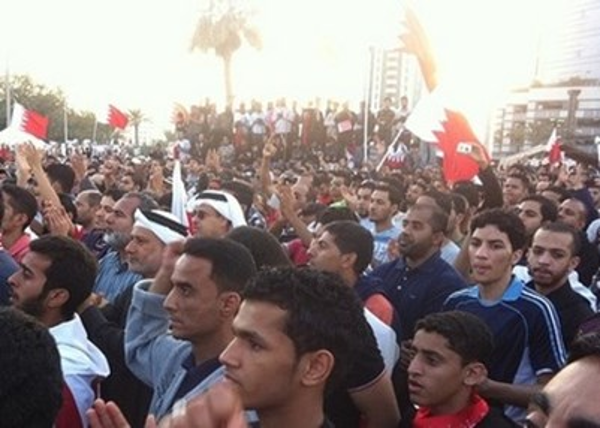 Manifestaciones en Pearl Roundabout, Bahréin, 2011. © Mahmood Al-Yousif